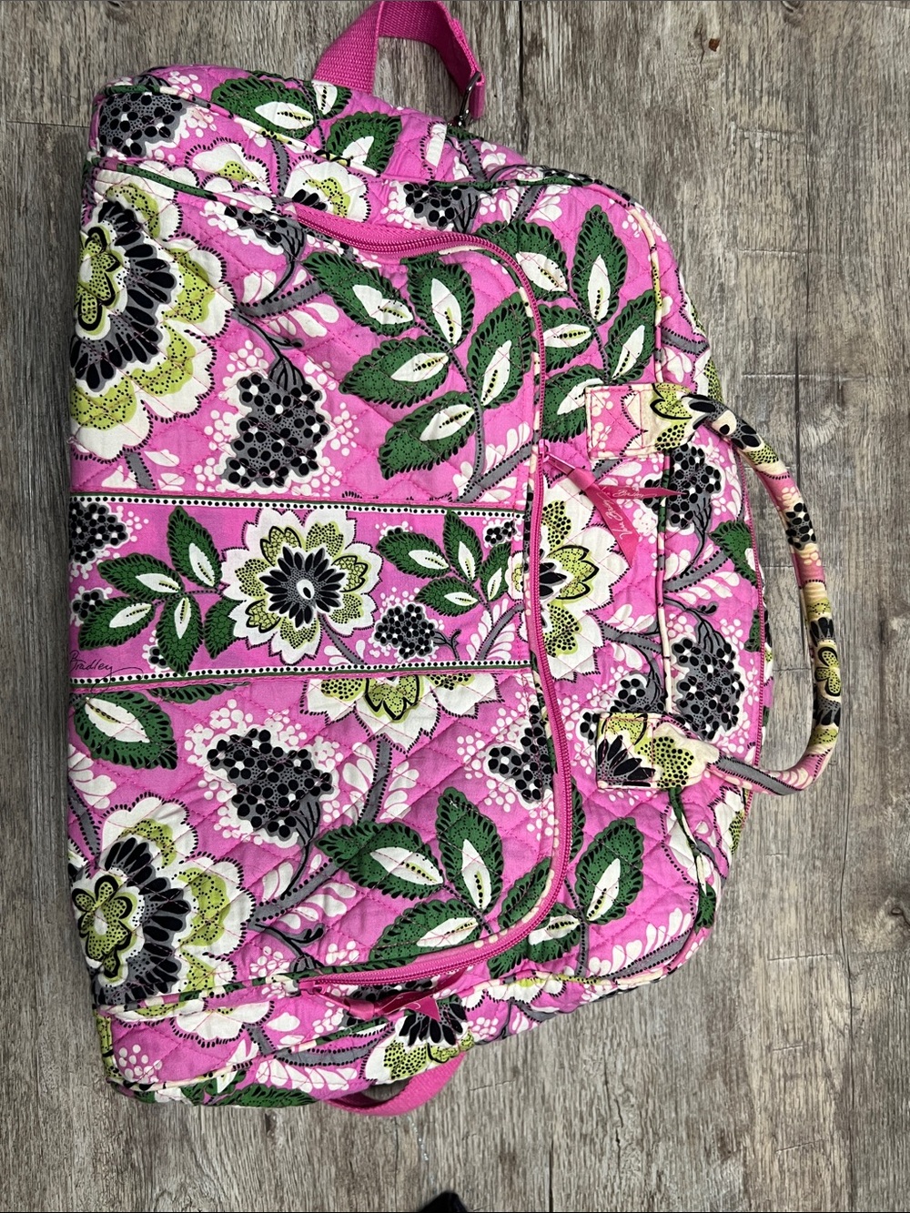 Vera Bradley Priscilla pink weekender Quilted Travel Bag